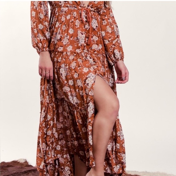 🎉HP🎉EUC🍁 Vintage Spell Gypsy Dancer Gown in Maple size medium - Picture 5 of 14